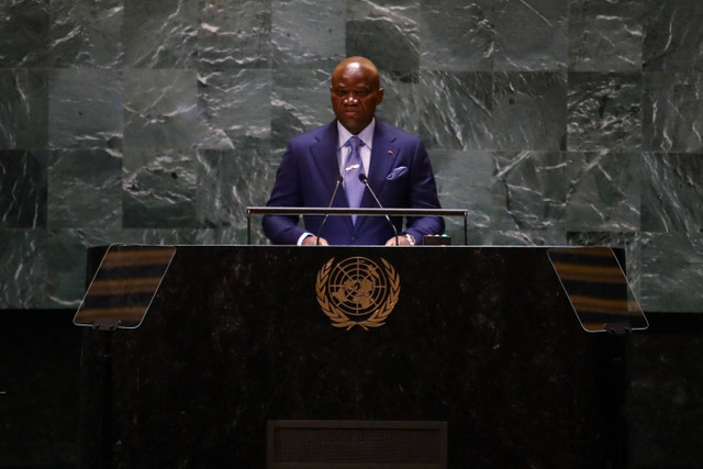 Presiden transisi Gabon Brice Oligui Nguema. Foto: Leonardo Munoz / AFP