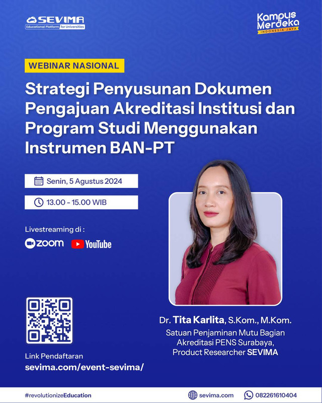 Ribuan Peserta Ikuti Seminar SEVIMA Seputar Penyusunan Dokumen Akreditasi BAN-PT