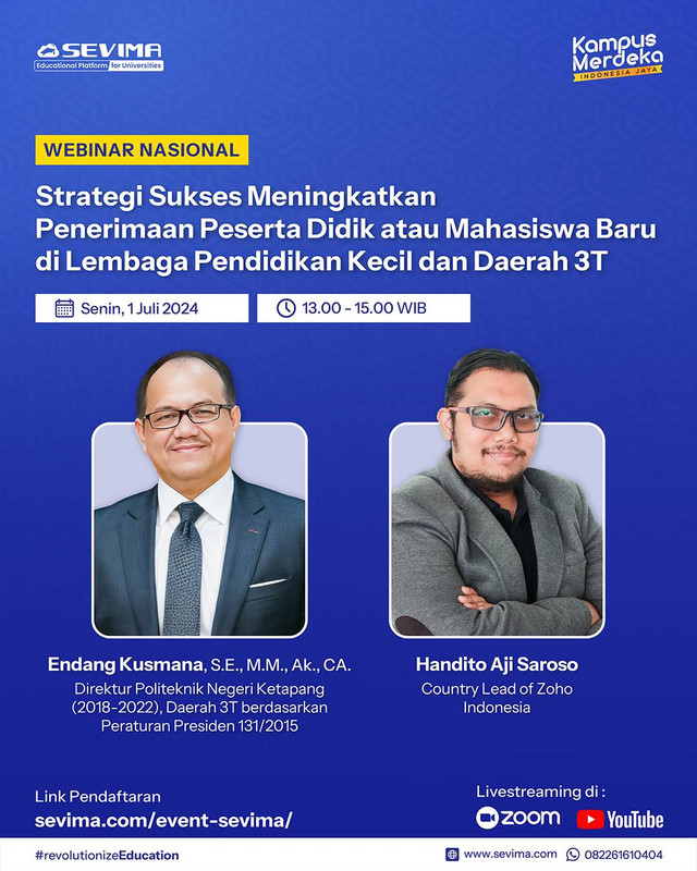 Ribuan Peserta Ikuti Seminar SEVIMA Seputar Strategi PPDB di Daerah 3T