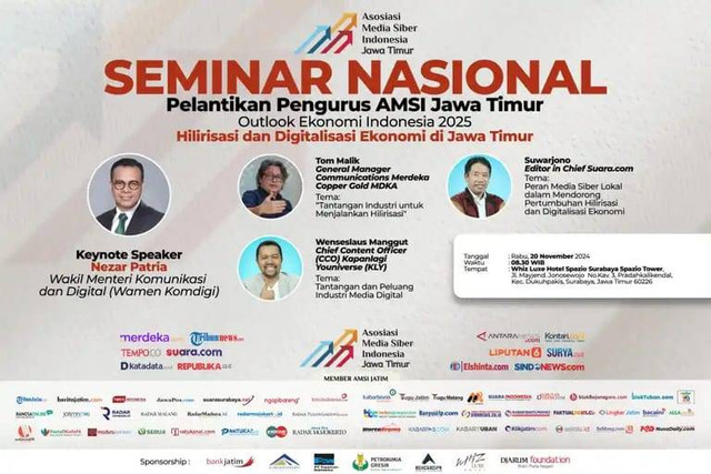 Seminar Nasional dan Pelantikan Pengurus AMSI Jatim.