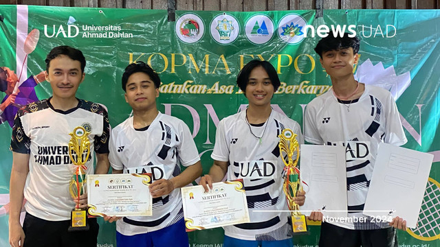 Tim Badminton Universitas Ahmad Dahlan (UAD) Bawa Pulang Juara di Kopma Expo #7 IAIN Kudus (Dok. Badminton UAD)