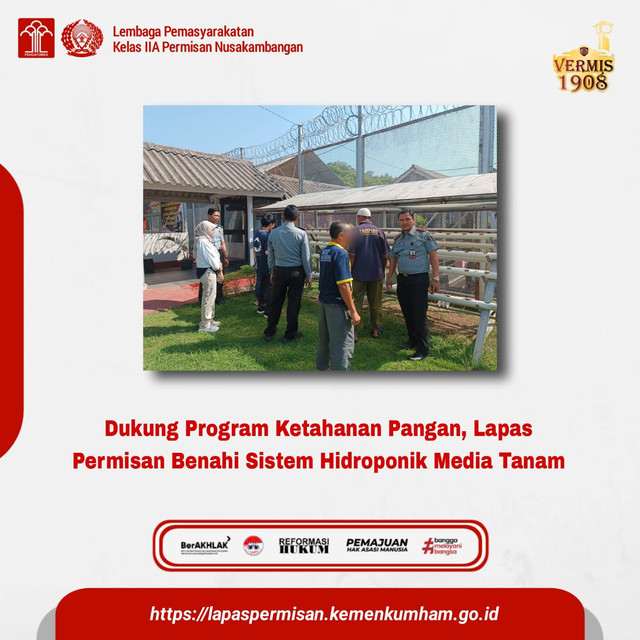 Dukung Program Ketahanan Pangan, Lapas Permisan Benahi Sistem Hidroponik