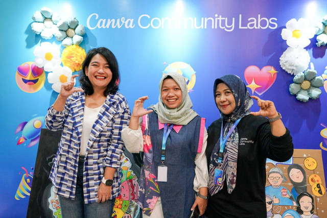 Zata Ligauw, Jihan Aryani, Tuty Queen, dok: Canva Community Labs Tangerang 