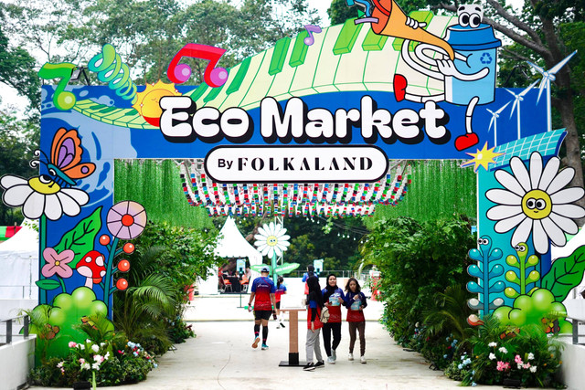 Eco Market yang menghadirkan UMKM di acara Pertamina Eco RunFest. Foto: Dok. Pertamina