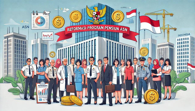 Ilustrasi Reformasi Program Pensiun ASN (20 November 2024). Ilustrasi: AI Generated/Dokumentasi Pribadi