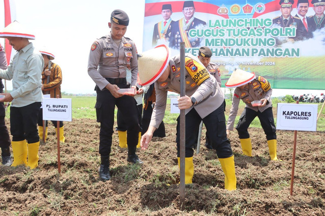 Polres Tulungagung Luncurkan Gugus Tugas Untuk Mendukung Ketahanan Pangan