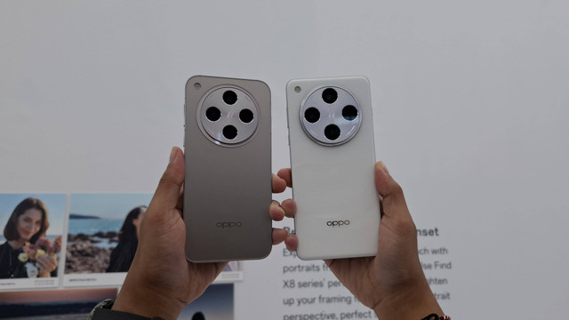 Oppo Find X8 (kiri) dan Find X8 Pro (kanan). Foto: Muhammad Fikrie/kumparan