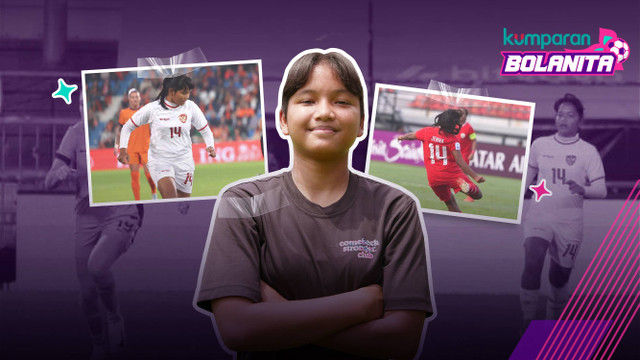 Indira Jenna Almira, pemain Timnas Wantia Indonesia. Grafis: Karina Sari
 Foto: Andi Fajar/kumparan