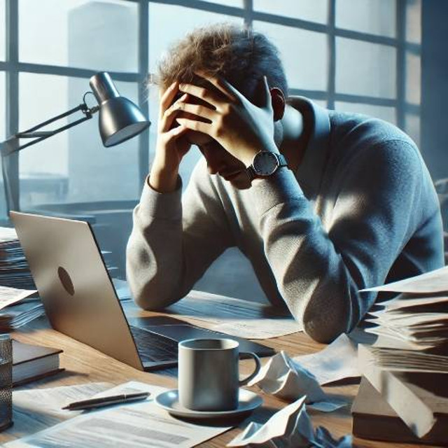 Gambar Ilustrasi Stress, Sumber : AI