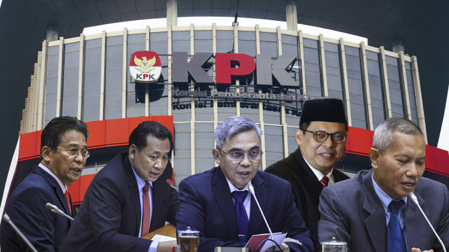 Jajaran Pimpinan KPK Periode 2024-2029. Foto: kumparan