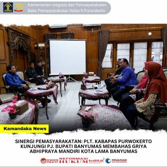 Sinergi Pemasyarakatan: Plt. Kabapas Purwokerto Kunjungi Pj. Bupati Banyumas