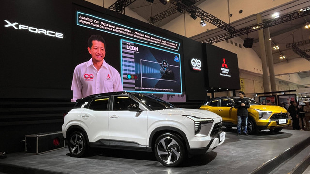 Peluncuran Mitsubishi Xforce dengan fitur Diamond Sense di GJAW 2024. Foto: Aditya Niagara/kumparan