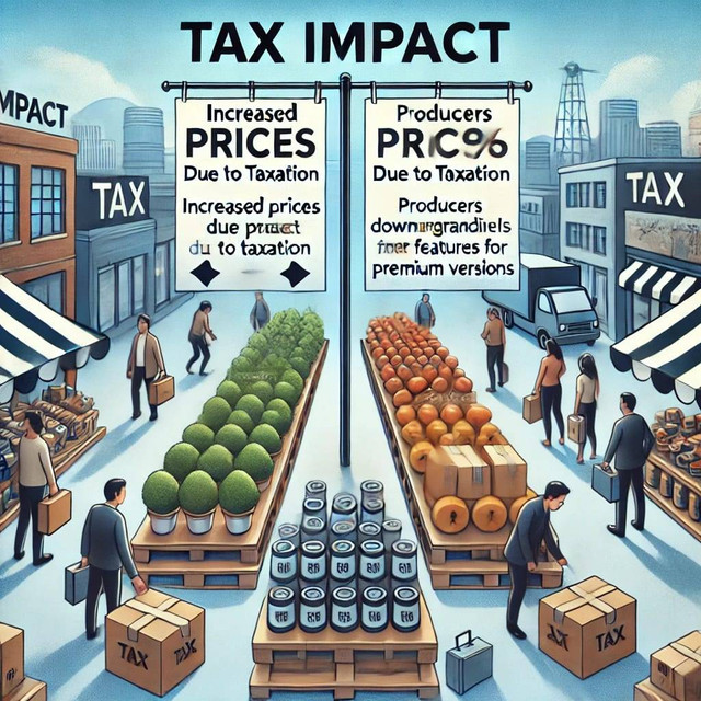 Ilustri dari dampak pajak terhadap harga dan kualitas gambar dari AI paxsel