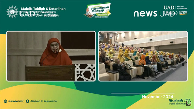 Gerakan Perempuan Mengaji Pimpinan Wilayah ‘Aisyiyah Yogyakarta di Amphitarium Kampus IV Universitas Ahmad Dahlan (UAD) (Dok. Lusi)