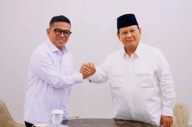 Andra Soni dan Prabowo Subianto. Dok: ANTARA/HO-istimewa