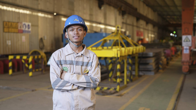 Halvian Oktavian, Wakil Foreman Heading Baut PT Indonesia Tsingshan Stainless Steel (ITSS) di kawasan Indonesia Morowali Industrial Park (IMIP).  Foto: Dok. IMIP