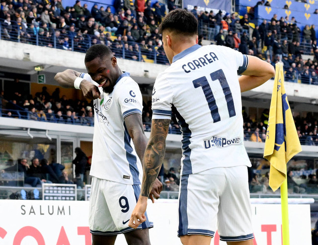 Verona vs Inter Milan di Liga Italia. Foto: Alberto Lingria/REUTERS 