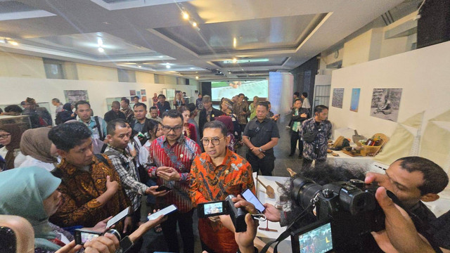 Doorstop Menbud Fadzli Zon usai membuka Pekan WBTb di Museum Benteng Vredeburg. Foto: P Wicaks