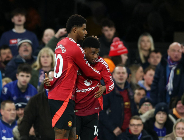 Ipswich Town vs Man United di Liga Inggris. Foto: REUTERS/Chris Radburn