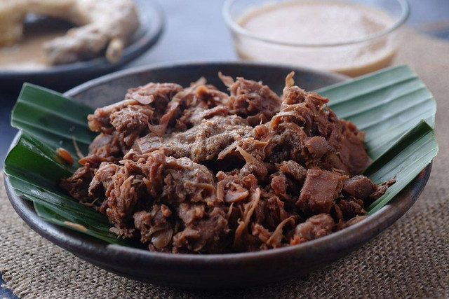 Ilustrasi gudeg nangka untuk menu makan siang.(DOK.SHUTTERSTOCK/wisely)