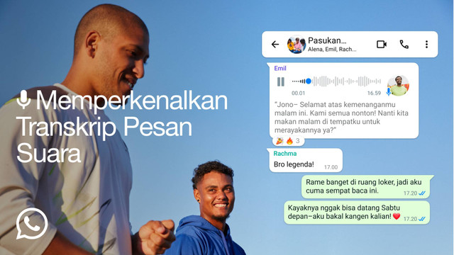 WhatsApp mengumumkan fitur baru, Transkrip pesan suara. Foto: Muhammad Fikrie/kumparan