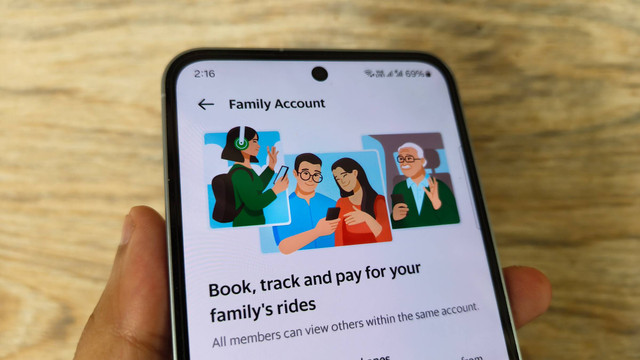 Fitur baru Akun Keluarga di Grab. Foto: Muhammad Fikrie/kumparan