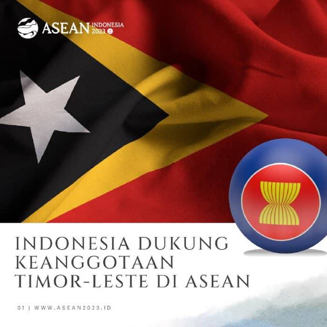 Gambar: Bendera Timor Leste dan logo ASEAN. Sumber: acehprov.go.id