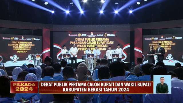 Debat Pilbup Bekasi 2024 di Jakarta, Minggu (3/11/2024). Foto: Youtube/ KPU KAB. BEKASI