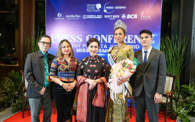 BCA dan YPI menggelar Home Coming untuk menyambut Ketut Permata Juliastrid yang berhasil menyabet mahkota Miss Cosmo International 2024. Foto: dok. BCA