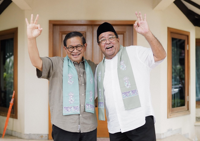 Pramono Anung dan Rano Karno menyatakan menang 1 putaran Pilgub Jakarta, Kamis (28/11/2024). Foto: X/@pramonoanung