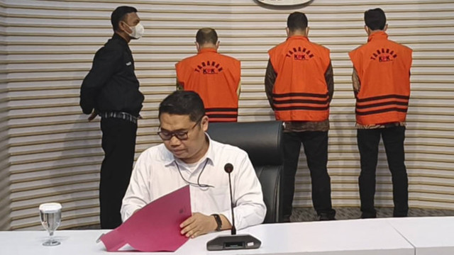 Konferensi pers penahanan tersangka kasus korupsi DJKA yang digelar di Gedung Merah Putih KPK, Jakarta, Kamis (28/11/2024).  Foto: Fadhil Pramudya/kumparan