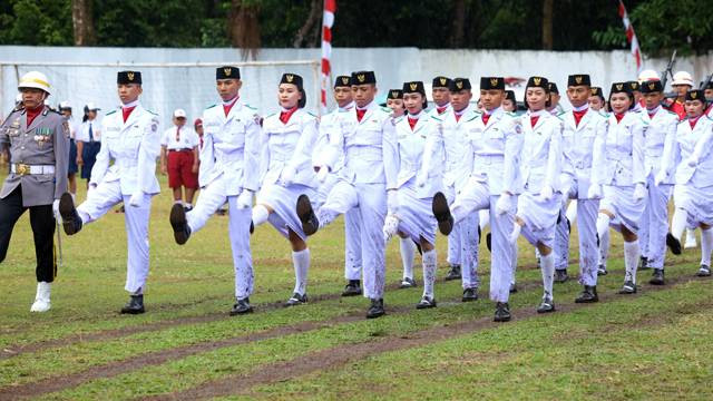 Paskibraka di Kabupaten Sitaro.