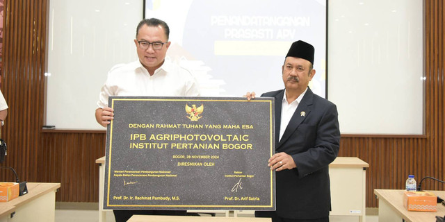 Menteri Bappenas RI Resmikan Agri Fotovoltaic IPB: Bangun Indonesia dari Kampus