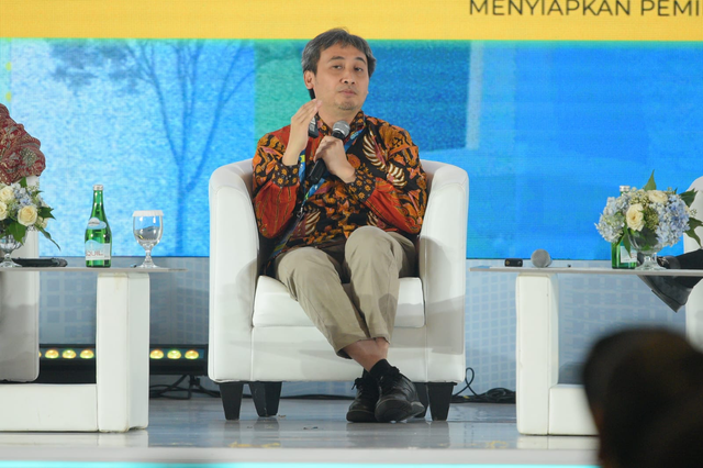 Dekan Fakultas Ekonomi dan Bisnis UI, Teguh Dartanto dalam diskusi Social Security Summit 2024, Selasa (26/11). Foto: Dok. BPJS Ketenagakerjaan