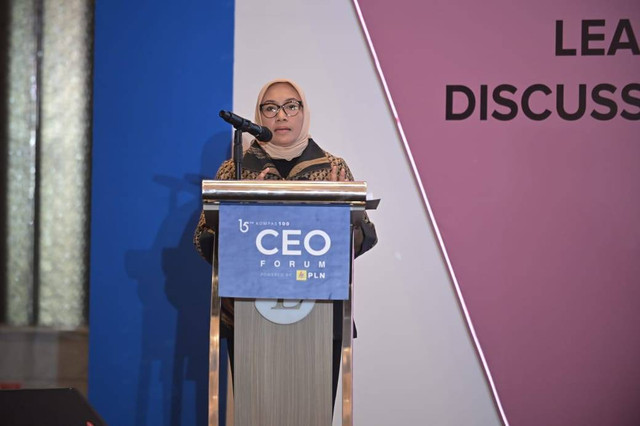 Menteri Pemberdayaan Perempuan dan Perlindungan Anak, Arifatul Choiri Fauzi dalam diskusi CEO Insight bertajuk "Women's Leadership Driving ESG: Empowering Women in Corporate Leadership". Foto: dok. PLN