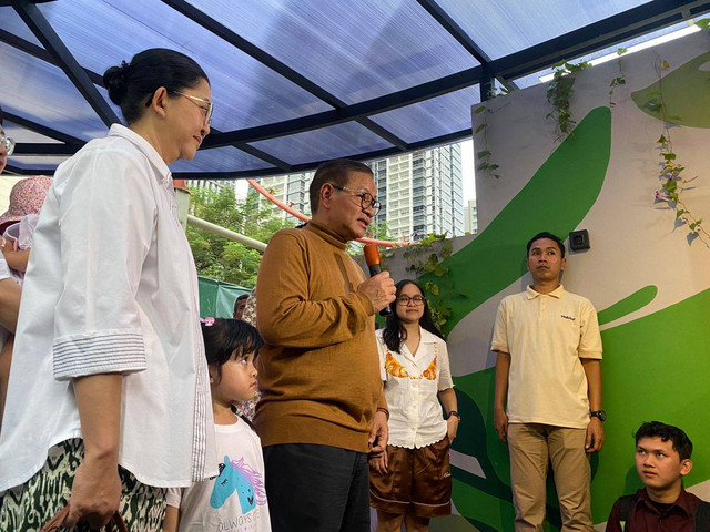 Cagub Jakarta Pramono Anung di Habitat Park, SCBD, Jakarta pada Sabtu (30/11). Foto: Abid Raihan/kumparan