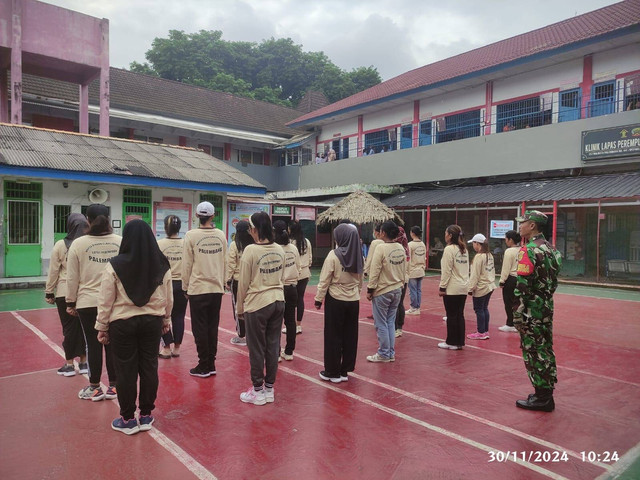 Pupuk Rasa Patriotisme  , Wargabinaan Lapas Perempuan Palembang Latihan LTBB