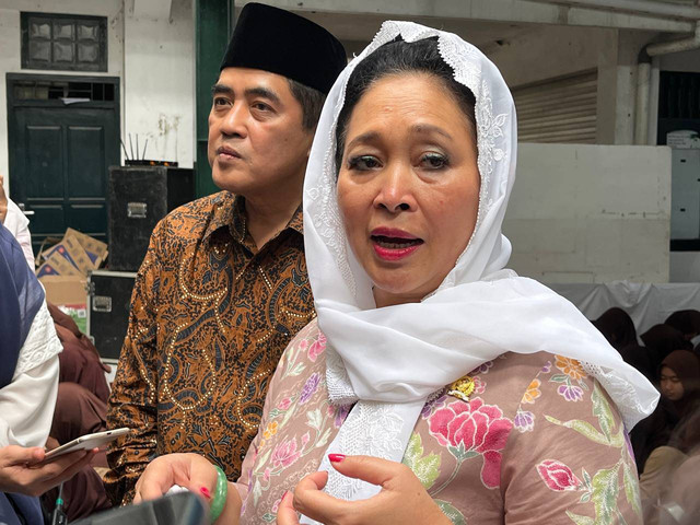 Ketua Komisi IV DPR RI, Siti Hediati Soeharto menanggapi penyusutan anggaran program makan bergizi gratis. (Foto : M Wulan)