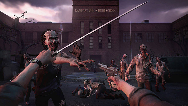 Ilustrasi game virtual reality terbaik, The Walking Dead. Foto: Steam  