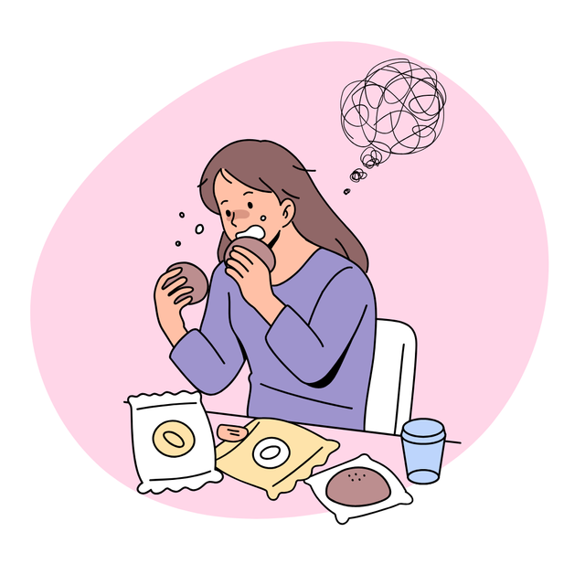 Ilustrasi Emotional Eating (sumber: canva)