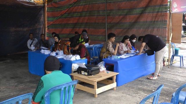 Suasana TPS 22, Kelurahan Sialang, Kecamatan Sako Palembang yang menggelar PSU. Foto : Istimewa