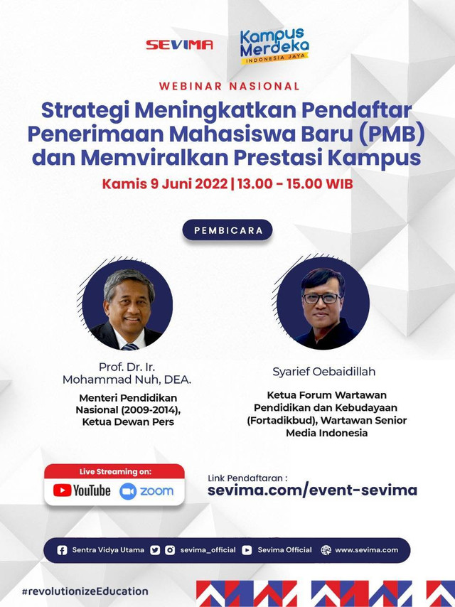 Ribuan Peserta Ikuti Seminar SEVIMA Seputar PMB dan Prestasi Kampus