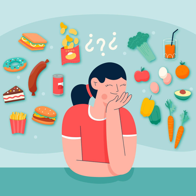 Ilustrasi Emotional Eating Sumber: freepik.com