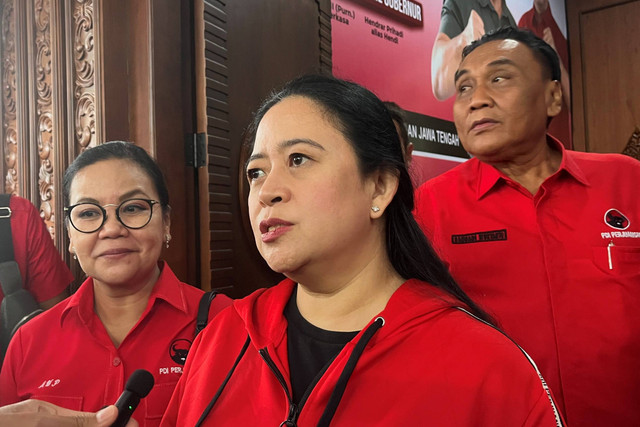  Ketua DPP PDI Perjuangan Puan Maharani di kantor DPD PDIP Jateng. Foto: Intan Alliva Khansa/kumparan