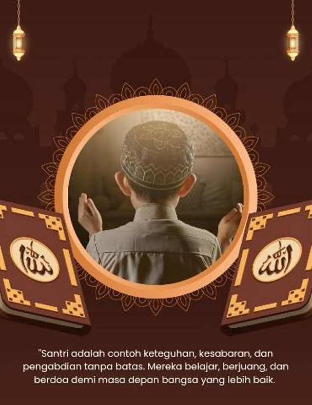 Ilustrasi gambar santri putra pondok pesantren,sumber:https//www.canva.com