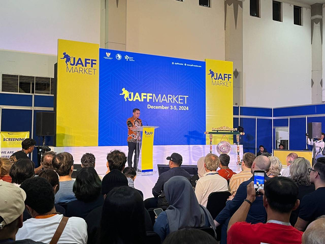 Menteri Kebudayaan, Fadli Zon saat membuka acara JAFF Market di JEC (Foto: M Wulan)