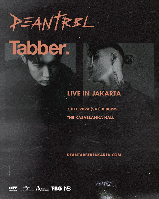 DEAN and Tabber akan tampil di Jakarta pada 7 Desember 2024 di The Kasablanka Hall. Foto: Dok. NB Entertainment