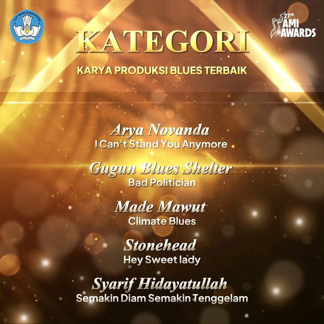 Nominasi AMI Awards 2024 Kategori Karya Produksi Blues Terbaik. Foto: Instagram/@amiawards