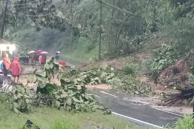 Longsor menerjang sejumlah kecamatan di wilayah selatan Cianjur, Jawa Barat, Rabu (4/12/2024). Foto: Dok. Istimewa