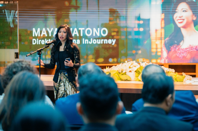 Direktur Utama InJourney, Maya Watono pada peluncuran program InJourney Management Development Program (IMDP). Foto: Dok. InJourney